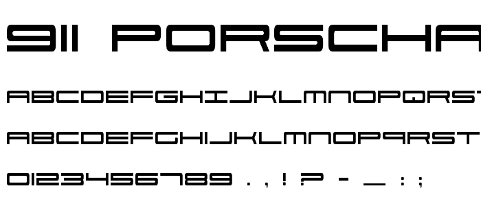 911 Porscha font